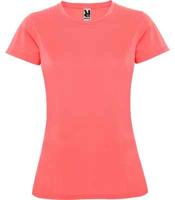 Imagen del producto de Roly Sport - Camiseta "Montecarlo" para mujer, modelo LT3539 (talla XL), color coral fluorescente