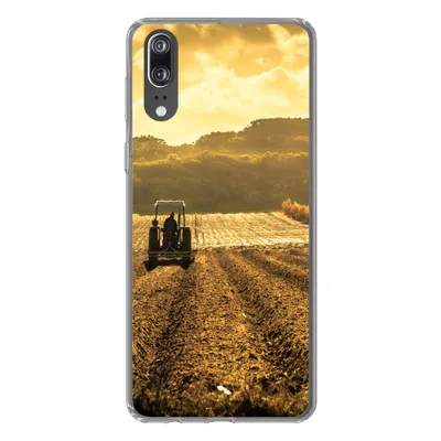 Produktbild von MuchoWow® Handyhülle Schutzhülle Hülle für Huawei P20 Traktor - Bauernhof - Berg Silikon Softcase Handy Hülle - Hardcover