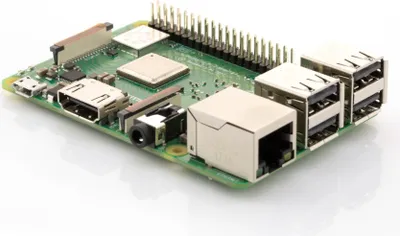Produktbild von Raspberry Pi PI 3 MODEL B+, 1,4 MHz, BCM2837B0, 1 GB, DDR2-SDRAM, MicroSD (TransFlash), 802.11b, 802.11g, Wi-Fi 4 (802.11n), Wi-Fi 5 (802.11ac)