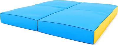 Produktbild von idealfit klappbare Turnmatte 4-teilig Blau 100x100x10cm, IFA-97
