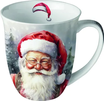Produktbild von Porzellan-Becher 0,4 L - Happy Santa