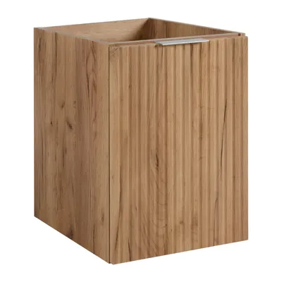 Obrázek produktu pro RODAN - Koupelnová Skříňka - 40 CM - Hnědý Mat - MDF - Drážkované Dveře - Bez Horní Desky - 2 Police - Koupelnový Nábytek - Skříňka do Koupelny