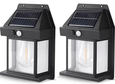 Obrázek produktu pro Solární zahradní osvětlení, černé, s pohybovým čidlem