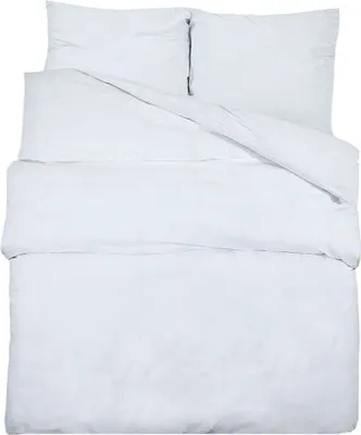 Produktbild von Bettwäsche-Set Weiß 260x240 cm Leichte Mikrofaser