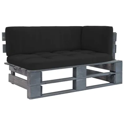 Produktbild von Outdoor-Ecksofa Paletten Kiefernholz Imprägniert Grau