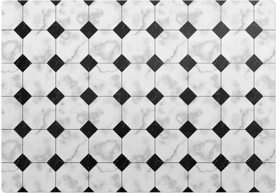 Obrázok produktu pre Geometrický Vzor Dlaždíc– Ochranná podložka na podlahu – Podložka pod stoličku – 100 x 100 cm – Protišmyková podložka na tvrdé podlahy