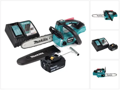 Obrázok produktu pre Akumulátorová reťazová píla Makita DUC 254 RT1 18 V 25 cm bez kefy + 1x akumulátor 5,0 Ah + nabíjačka