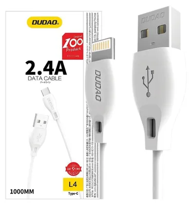 Image de Dudao Câble Usb / Lightning 2.4A 1M Blanc (L4L 1M Blanc)