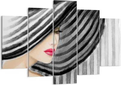 Produktbild von Bild auf Leinwand - Leinwandbild - frau stil mode - 150x100cm - Wand Bild - Wanddeko - Wandbilder - Leinwanddruck - Bilder - Kunstdruck - Wanddekoration - Leinwand bilder - Wandkunst - EA150x100-3926