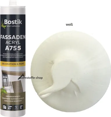 Produktbild von Bostik A755 Fassaden Acryl weiß 1K Acryl Dichtstoff 300ml Kartusche