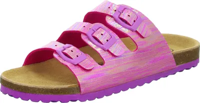 Produktbild von girlZ onlY Kinder-Mädchen-Pantolette mit Tieffußbett Fuchsia-Pink, Farbe:rot, EU Größe:35