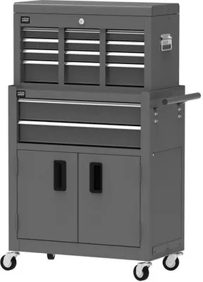 Produktbild von HBM Werkzeugwagen inklusive Aufsatzschrank, grau, Modell 2
