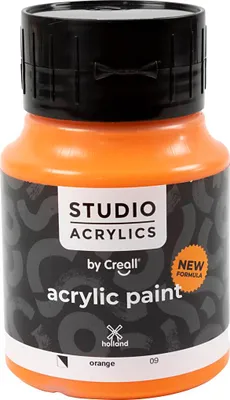Zdjęcie produktu dla Farba akrylowa Creall Studio, półkryjąca, pomarańczowa (09), 500 ml, 1 butelka