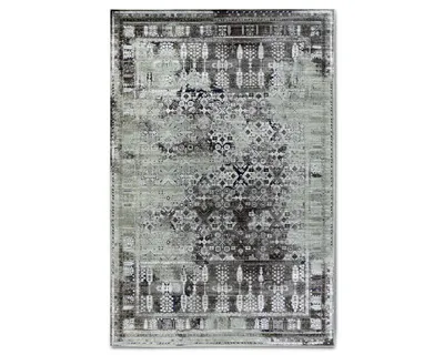 Zdjęcie produktu dla Dywan tradycyjny do salonu 155x235cm, klasyczny zielono kremowy wzór