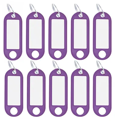 Produktbild von Wedo Schlüsselanhänger aus Kunststoff mit Ring Violett 10 Anhänger
