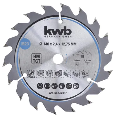 Zdjęcie produktu dla kwb 582357 Tarcza pilarska z węglików spiekanych 140 x 12,75 mm 1 szt