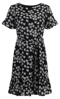 Image de Robe EVERA pour femme - Noir et blanc cassé, XXL