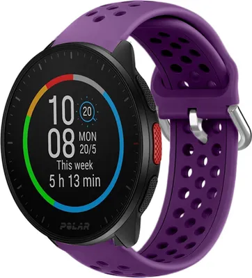 Produktbild von Strap-it Polar Pacer Silikonarmband mit Löchern (Lila)