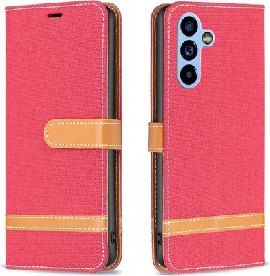 Produktbild von König Design Hülle kompatibel mit Kunstleder Handyhülle - Handy Case Rot