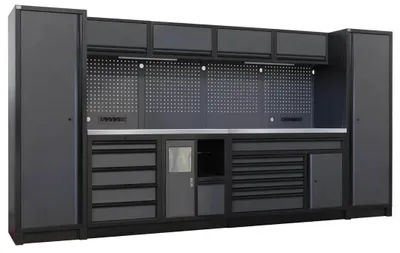 Produktbild von Modulares Werkstattsystem extra tief 14tlg 392,2x61,2x200cm Schrank Werkstatt