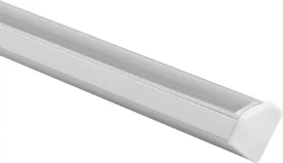 Obrázok produktu pre Hliníkový profil pre LED White Corner 2m s priehľadným difúzorom a koncovkami Ecolight