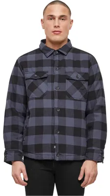 Image de Brandit - Veste en flanelle noire / anthracite - L