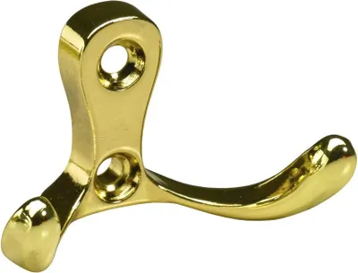 Produktbild von Hettich Mantelhaken 3,1 x 5,8 x 2,9 cm vermessingt gold - 1 Stück