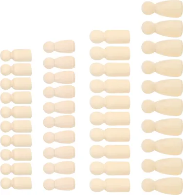Obrázok produktu pre 34 mm / 43 mm žena Muž DIY maľovanie bábiky Drevené dieťa maľovanie obrázok hračka