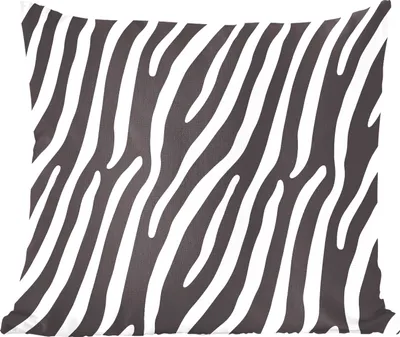 Produktbild von MuchoWow® Zierkissen Sofakissen Wohnzimmer Dekokissen 60x60 cm Tiere - Zebradruck - Schwarz - Sitzfläche - Foto Polster