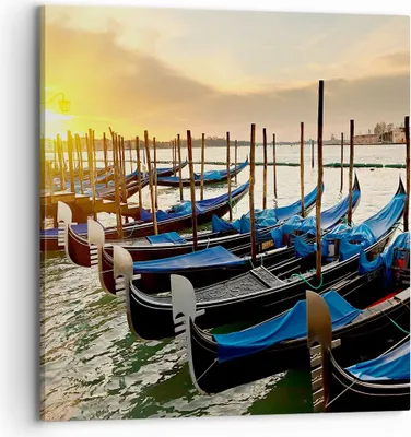 Produktbild von Bild auf Leinwand - Leinwandbild - Venedig Gondel - 70x70cm - Wand Bild - Wanddeko - Wandbilder - Leinwanddruck - Bilder - Kunstdruck - Wanddekoration - Leinwand bilder - Wandkunst - AC70x70-3531