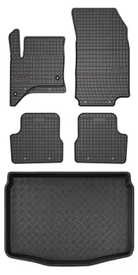 Produktbild von Gummimatten + Kofferraumwanne für Fiat 600 2023- – Schwarz, passgenau – Wielganizator SolidPRO