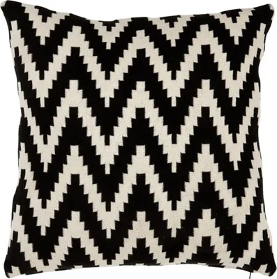 Produktbild von Casa Padrino Luxus Kissen 2er Set 50 x H. 50 cm Schwarz / Beige - Wohnzimmer Accessoires
