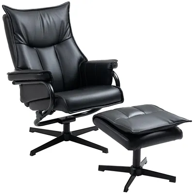 Productafbeelding van HOMCOM relaxfauteuil met voetenbank, draaibare fauteuil, tv-fauteuil met ligfunctie