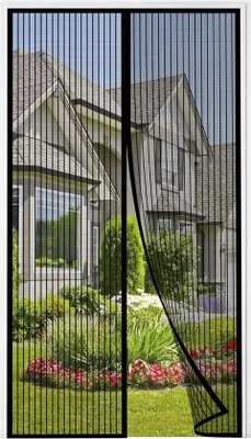 Produktbild von Famanu Magnetisches Fliegengitter für Balkon- und Terrassentüren - Schwarz, 140 x 240 cm