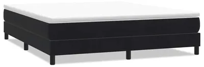 Image de vidaXL Lit boxspring sans matelas noir 180x210 cm velours