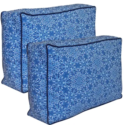 Produktbild von Herlag Palettenkissen-Rückenkissen VALERIA Mandala-Muster Blau, Bezug Waschbar, 60x40cm, 2 Stück