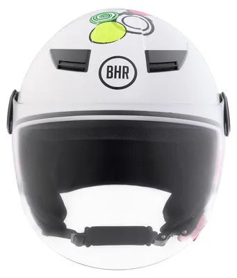 Produktbild von BHR 841 CHILD, Kinder-Motorradhelm Demi-Jet ECE 22.06, Kratzfestes Visier, mikrometrischer Verschluss & modernes Design, Bubbles, XL