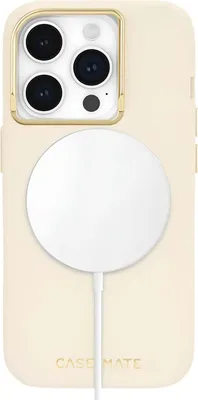 Produktbild von CASE MATE, Hülle iPhone 15 Pro MagSafe Kompatibel Silikon, Gelbgrau
