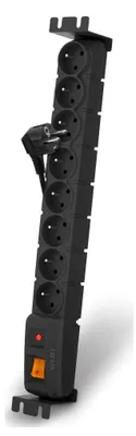 Image de panneau d'alimentation 19" ACAR S8/3m 8x220V noir avec protection 10A