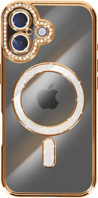 Immagine prodotto di Avizar, custodia compatibile con iPhone 17 MagSafe con bordo in strass, oro