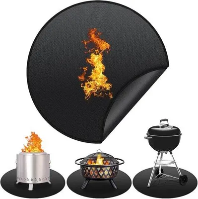 Produktbild von Runde Hitzebeständige Grillmat 50 cm - Grillmat für Tafelgrill und Feuerkessel