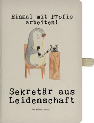Produktbild von Mr. & Mrs. Panda notizbuch Sekretär Leidenschaft - Transparent - Geschenk, Tagebuch, Skizzenbuch, Kladde, Journal, Adressbuch