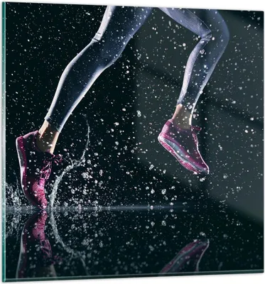 Produktbild von Bilder auf glas - Laufen Lifestyle Leichtathletik Schuhe - 70x70cm - Glasbilder - Wandbilder - Kunstdruck - Wanddekoration aus Glas - Glas Bilder - Wandbild auf Glas - GAC70x70-2900