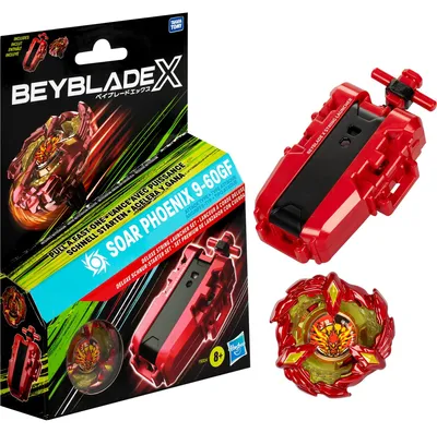Obrázok produktu pre Beyblade X Soar Phoenix Deluxe súprava šnúrkového odpaľovača, 8 rok / roky
