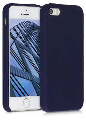 Produktbild von kwmobile Handyhülle für Apple iPhone SE (1.Gen 2016) / iPhone 5 / iPhone 5S Hülle - Case Silikon - Kabelloses Laden - Schutzhülle Cover in Deep Ocean