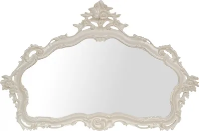 Produktbild von Barock spiegel 110x72x4 cm, Deko spiegel wand aus Holz, Spiegel barock Weiß