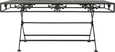 Produktbild von vidaXL Couchtisch Klappbar Vintage-Stil Metall 100x50x45 cm Schwarz