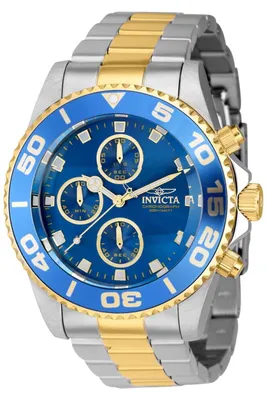 Zdjęcie produktu dla Invicta Pro Diver 43408 Zegarek Męski - Mechanizm Kwarcowy - Stal Nierdzewna z Niebieską Tarcza - 43 mm