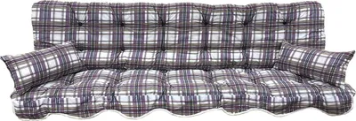 Produktbild von Adlatus Hollywoodschaukelauflage 180x50 cm, 10 cm stark, Wendeauflage, 4-teilig (1 Sitzkissen, 1 Rückenkissen, 2 Seitenkissen), Kissen lose, Bezug: 50% Baumwolle/50% Polyester, Füllung: Flocken-Weichschaum