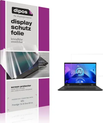 Image de 2x Film de protection d'écran pour MSi Prestige 16 AI Evo B1m protecteur clair dipos